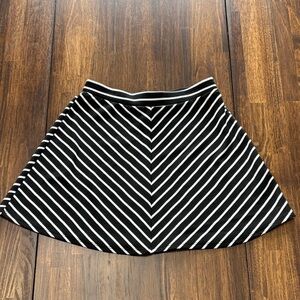 Joey B Black and White Chevron Skater Skirt